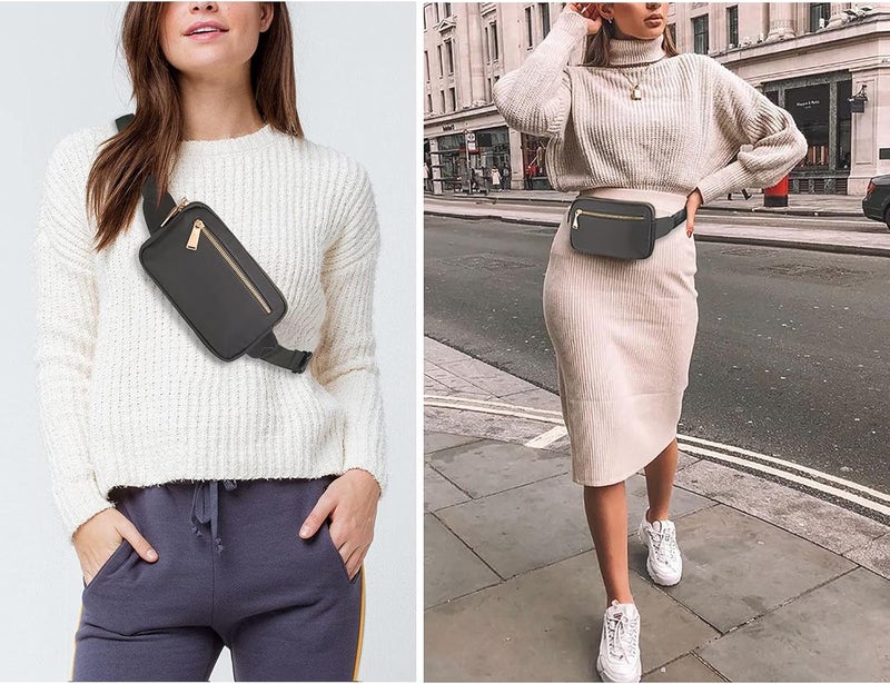 UTO Fanny Pack for Women Crossbody Trendy Fashion Belt Purse Chest Waist Hip Bumbag for Outdoor Shopping Travel Hiking - Image 2